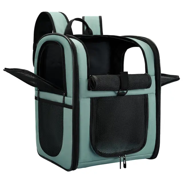 Apollo Walker Sac Transport Chat Chien pour Petits (Capacité de Charge 5-12 kg, Dimensions 32L*30B*42H),Chiens et Chats Sac à Dos en Maille Respirante pour Animaux de Compagnie - Bleu