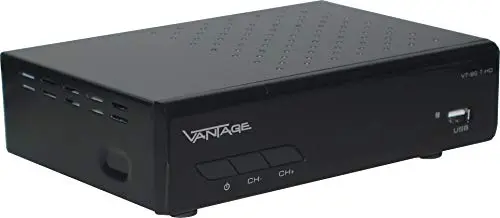 Vantage VT92 T-HD Récepteur (DVB T2, HEVC, USB, HDMI, péritel, Mediaplayer) Noir