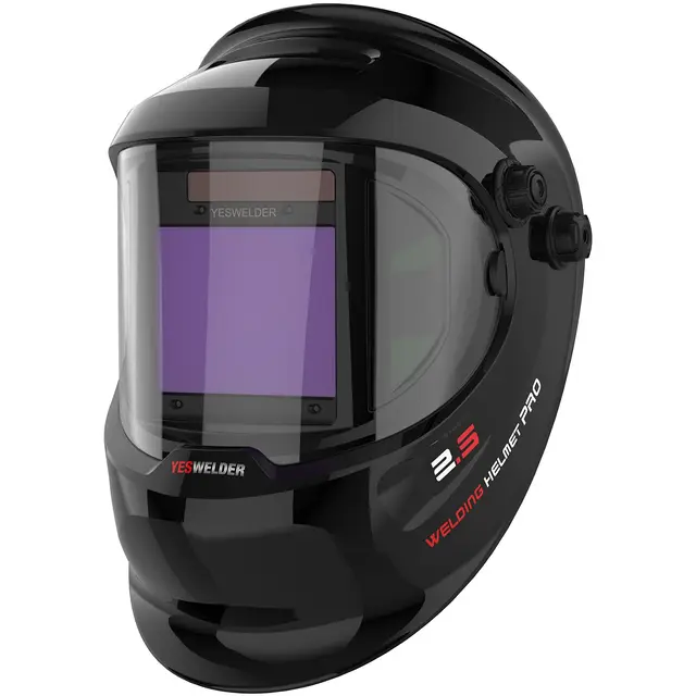YESWELDER 10x8,2cm Masque Soudure, True Color Casque Soudure Auto-obscurcissant avec Vue Latérale,4 Capteur, Teinte 4/5-9/9-13 Masque de Soudage pour TIG MIG Arc Cut