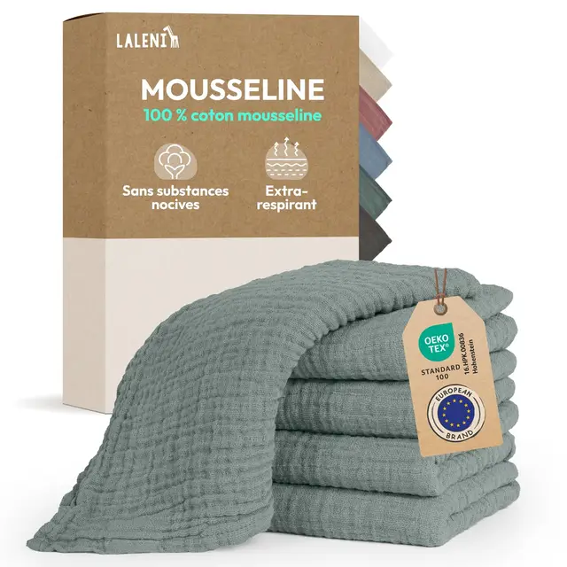 Laleni Lot de 5 langes bébé