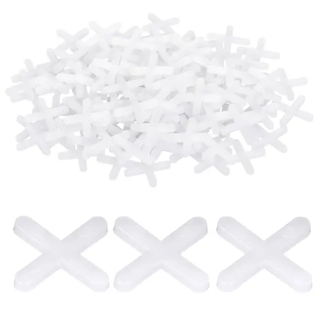 500 Pièces Entretoises de Carrelage, 2mm Blanc Croisillons, Croisillons de Carrelage, Entretoises Blanches pour les Carreaux de Mur et de Sol