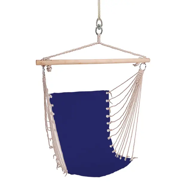 XXL Hängestuhl Hängesitz Hängesessel Hängeschaukel Hängematte Sitz Sessel Stuhl Blau Innen und Außen 100x60cm