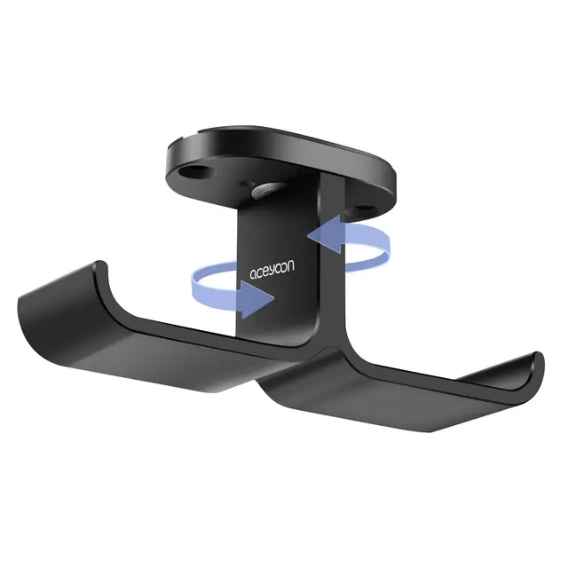 aceyoon Support universel pour casque de gaming avec crochet rotatif à 90 degrés Noir