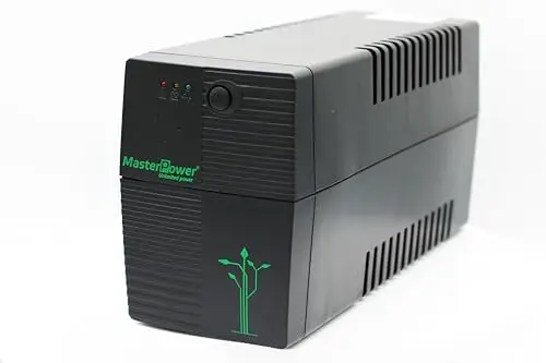 Master Power Système d'alimentation sans Interruption UPS 650 VA, Tension de Sortie constante 360W, 2 fiches Schuko