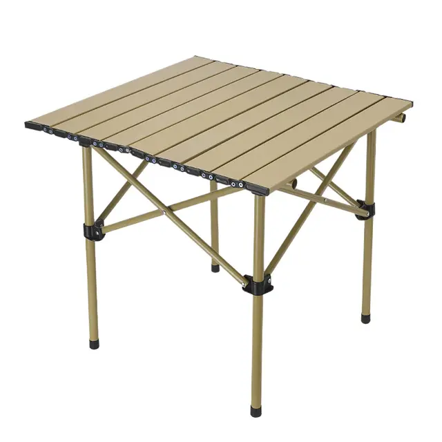 Table a Tapisser Réglable en Hauteur 53x51x50cm, Mini Table Exterieur avec Sac de Transport, Table de Camping Pliable avec Cadre en Carbon Steel, pour Les Activités en Plein Air, Randonnée