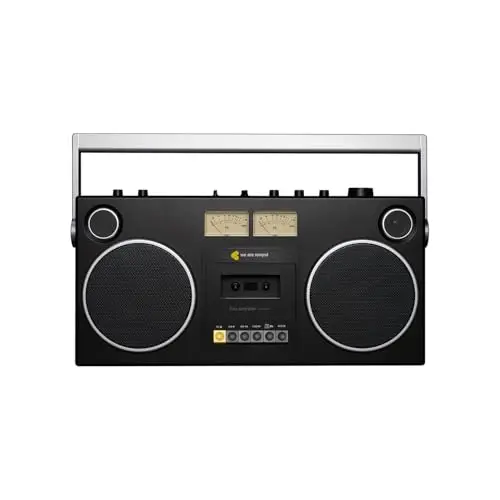 WeAreRewind Curtis Tragbarer Kassettenspieler mit Bluetooth schwarz (GB-001)