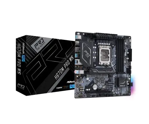 ASRock H670M Pro RS 1700 Socket 2 DDR4 Noir