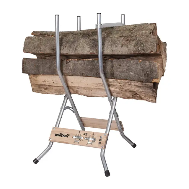 wolfcraft 5119000 - Chevalet de Tronçonnage de Bûches SB 60 - Charge Max 100kg