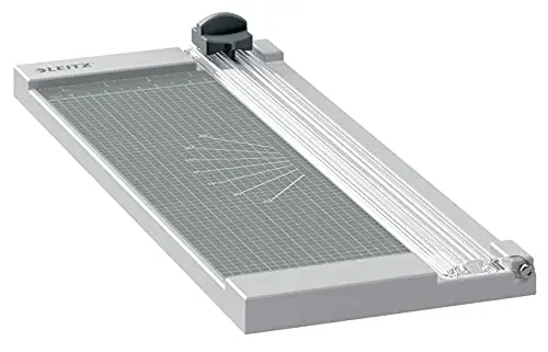 Leitz Precision Home 90250000 - Cisaille A4, Capacité 8 Feuilles, Longueur de Coupe 305 mm, Lame Fixe à Coupe Droite, Repères d'Alignement
