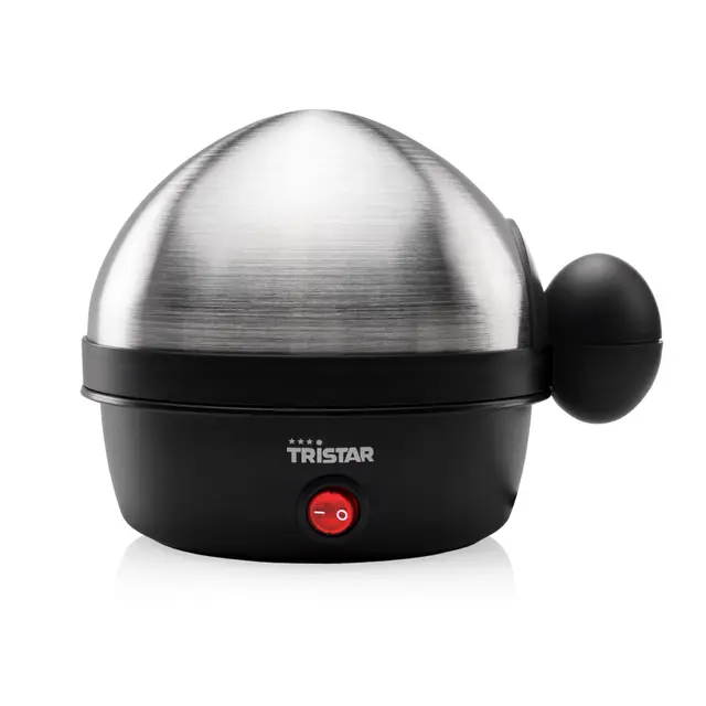 Tristar cuiseur à œuf – Convient pour 7 œufs – Acier inoxydable, Plastique Blanc - EK-3076, Moyen
