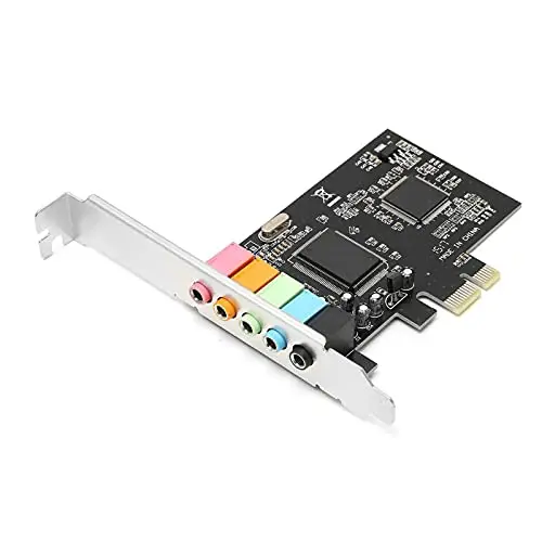 Carte Audio Stéréo PCI E 5.1, Carte Son de Jeu 6 Canaux, Carte Son Interne pour Windows 7 / Vista/XP 32/64 Bits, Compatible avec Les Effets Audio DirectSound 3D et EAX