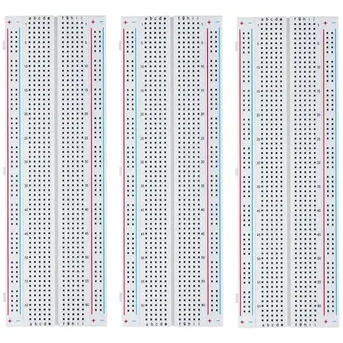 MMOBIEL 3 pièces PCB 830 Points sans Soudure pour Le Prototype de Maquette Compatible avec Les projets destinés aux particuliers Arduino, Raspberry Pi 2 3 4 Blocs de Connexion de Distribution Shield