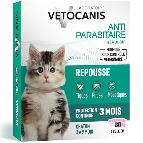 vetocanis collier anti-puces chaton