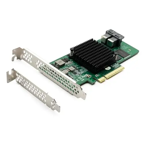 Carte contrôleur HBA interne PCI-E SAS/SATA 12G : Broadcom's SAS 3008, compatible avec 9300-8I
