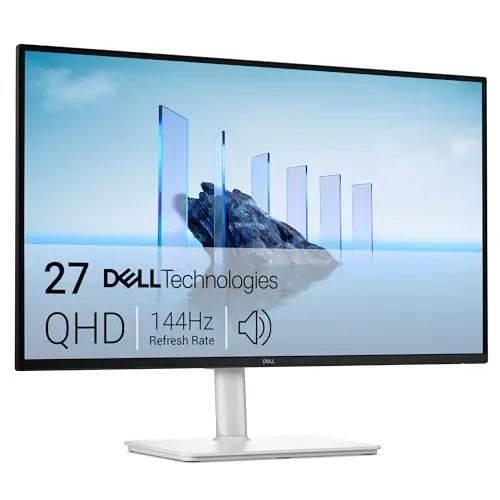 Dell 27 Plus USB-C Écran PC - S2725DC, QHD (2560x1440), 144Hz, IPS, 1ms MPRT, AMD FreeSync, 99% sRGB, Réglage en Hauteur, Haut-parleurs intégrés, 2 USB-C, DisplayPort, HDMI, 2 USB-A, Garantie 3 Ans