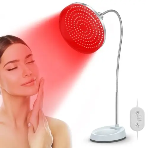 Profey Lampe Infrarouge 850nm & 660nm, 200 LEDs Avec Minuterie et Support Pour le Visage, la Récupération Corporelle, 50W (Sans Fonction de Chauffage)