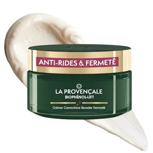 La Provençale Biophénol-Lift - Crème Correctrice Booster Fermeté Anti-Rides & Fermeté - Olive violette - Biophénols & Acide hyaluronique - Tous types de peaux - Efficacité Prouvée - 50 ml