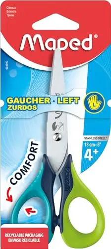 MAPED Ciseaux scolaires Sensoft 3D GAUCHER 130 mm coloris assorti