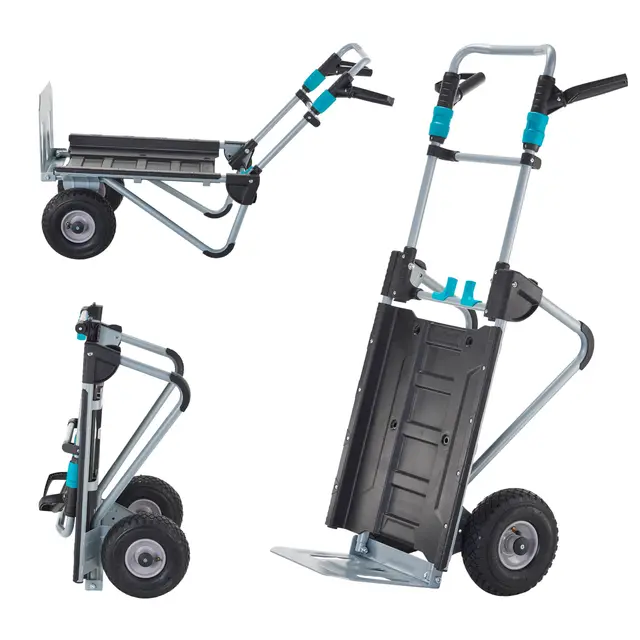 wolfcraft 5535000 -Système de Transport TS 2500 - La Solution 2-en-1 : Diable et Chariot