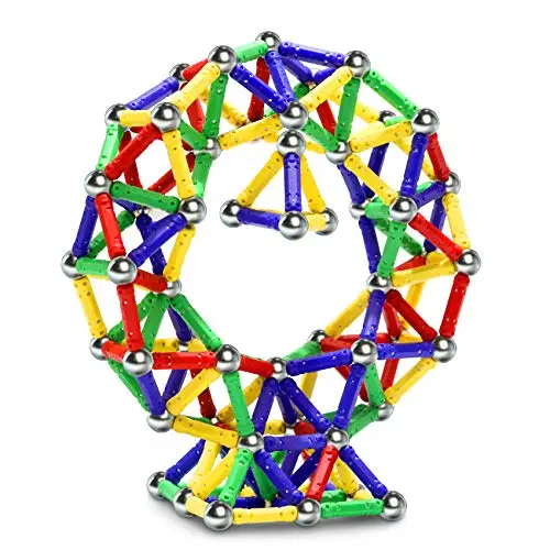 144 Pièces Bâtons Magnétiques, Jouets de Construction éducatifs Cadeau Ensemble 3D Jouet de Puzzle des Adultes et des Enfants (Plus de 5 Ans)