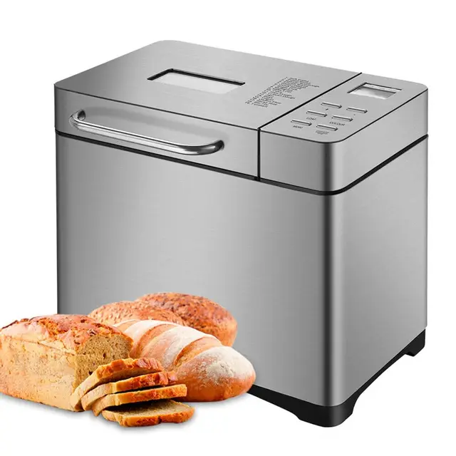 Haitiahote Machine à Pain Automatique Inox 19 Programmes 650 W