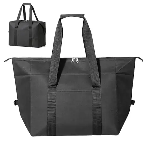 Sac Isotherme, 20L Pliable Glaciere Souple Isotherme, Anti-Fuite, Portable Grande Sac Isotherme Courses pour Femme et Homme, Cuisine, Travail, Pique Nique, Plage