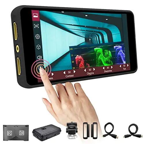 Portkeys PT5 II Moniteur Caméra 5" Écran Tactile 4K HDMI in/Out avec 3D LUT Luma/RGB Waveform Moniteur Video Assist Full HD pour Appareils Photo Reflex et Hybride