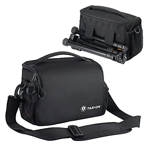 TARION Camera Bag DSLR Messenger Bag Small Camera Bag DSLR Shoulder Bag Camera Satchel Bag Gadget Bag Crossbody Sling Bag Case for SLR Mireless Compact Cameras Street Photography