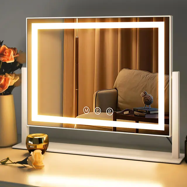 LuxeVue Miroir de Courtoisie Éclairé Rectangulaire 3 Modes