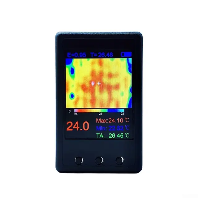 Caméra thermique portable LCD de 2,4" -20 ℃ à 300 ℃ avec capteur infrarouge 24 x 32, pour circuit imprimé, détection de température automobile et électrique