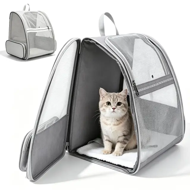Sac À Dos De Transport pour Chien Et Chat, Sac De Transport Pliable pour Animal De Compagnie, Respirant Et Confortable pour Voyage, Randonnée Et Sortie