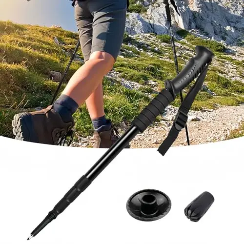 Bâtons de Randonnée Télescopiques,Bâtons de Marche Nordique,Baton de Randonnée pour Trekking,Nordique Walking,Trail Running,Montagne Femme et Homme,Extensibles,Réglables,Légers,52-110cm