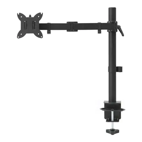 Amazon Basics Support à bras réglable pour écran, peut accueillir un écran allant jusqu’à 32" (81.3 cm), Noir
