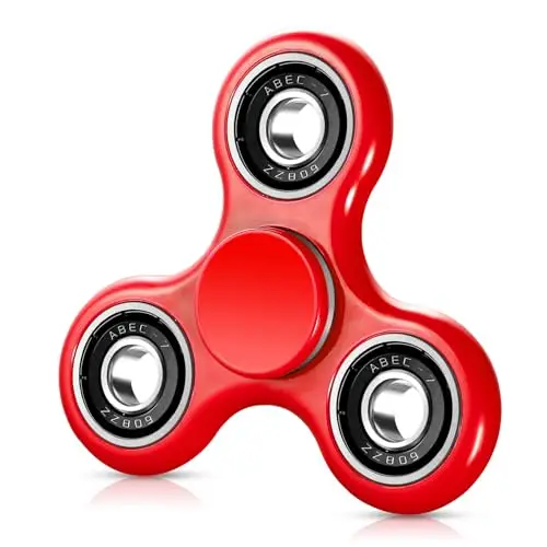 SCIONE Fidget Spinner Jouet Sensoriel pour Les Mains Soulagement de l'anxiété et du Stress Hand Spinner Cadeaux pour Enfants Sacs à Surprises pour Adultes (Rouge)