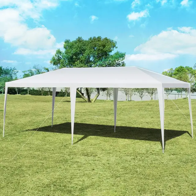 RELAX4LIFE Tonnelle de Jardin Extérieur 3x6 M en PE Imperméable, Barnum 3x6 avec Cadre en Métal, Tente de Réception,Protection Solaire, Montage Facile pour Mariage Marché