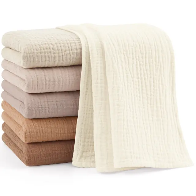 Bearmoss Lot de 6 Langes en Coton