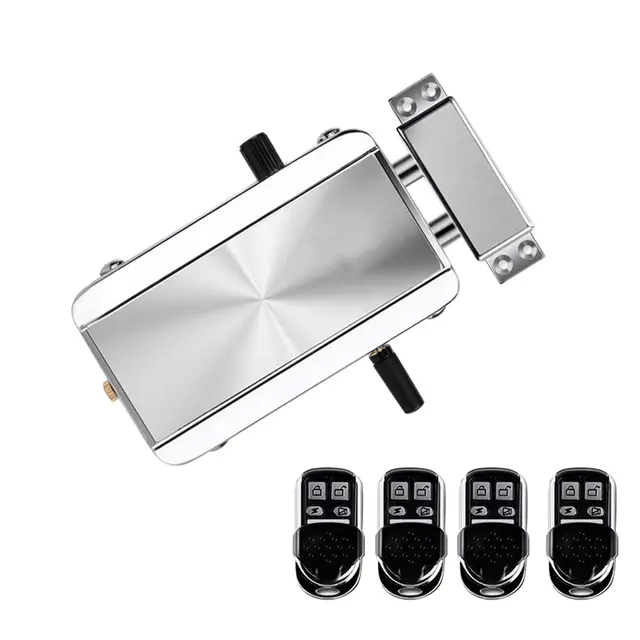 Serrure électronique pour porte avec 4 télécommandes, de sécurité, système de contrôle d'accès pour la maison/hôtel/appartement