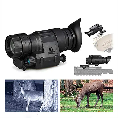W&HH Nachtsichtgerät DIGITALes, Infrarot-Nachtsichtgerät, Goggle IR de Vision Nocturne (PVS-14) 200M HD Appareil Photo numérique Wasserdicht antibuée Jagd Für Beobachtungen dans Völliger Dunkelheit
