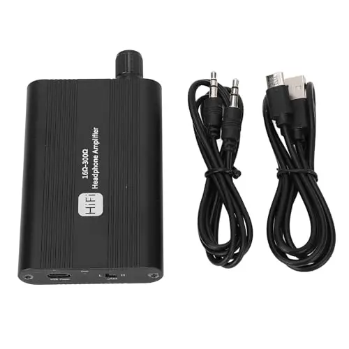 Yosoo Health Gear Amplificateur de Casque Rechargeable Portable, avec Contrôle des Basses, Ampli pour écouteurs HiFi 3,5 Mm, Impédance 16-600Ω, Gain à Deux étages, Boîtier en Aluminium pour MP3,