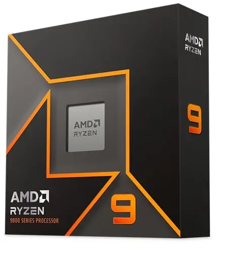 AMD Ryzen 9 9900X Processeur (Radeon Graphique Intégré, 12 Coeurs/24 Threads, 120W TDP, Socket AM5, Cache 76Mo, jusqu'à 5.6 GHz Fréquence Boost, Pas de Ventilateur)