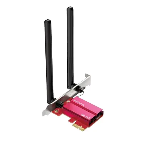 Mercusys TP-Link WiFi 7 Carte WiFi PCIe BE6500 MA37BE, Tri-Bandes (6GHz/5GHz/2.4GHz), Bluetooth 5.4 et 2 antennes multidirectionnelles, WPA3, MU-MIMO, OFDMA, Carte WiFi PC Fixe, Windows 11