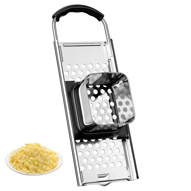 WinGluge Râpe à spätzle, Eminceur de Spätzles Avec Glissière pour la Pâte, Spätzlehobel en Acier Inoxydable, Passoire à Spätzle Passe au Lave-Vaisselle, pour Spaghetti, des Boulettes, des Pâtes