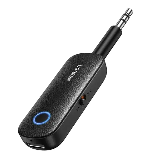 UGREEN Adaptateur Bluetooth Jack 5.4 pour TV Émetteur Récepteur 2 en 1 AUX Microphone Compatible avec Voiture Chaîne HiFi Casque Enceinte Haut Parleur Amplificateur