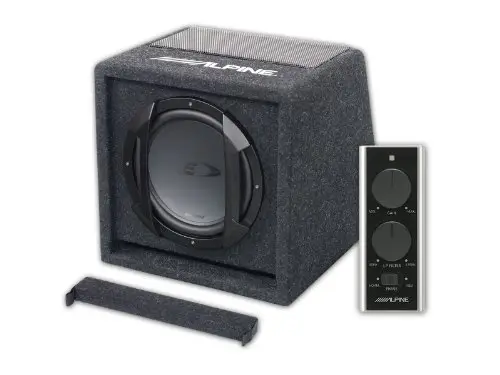 Alpine SWE-815 subwoofer/caisson de basses 100 W Caisson de basse actif Noir - Subwoofers/caissons de basses (100 W, Caisson de basse actif, 34 - 1500 Hz, 300 W, 91 dB, 4 Ohm)