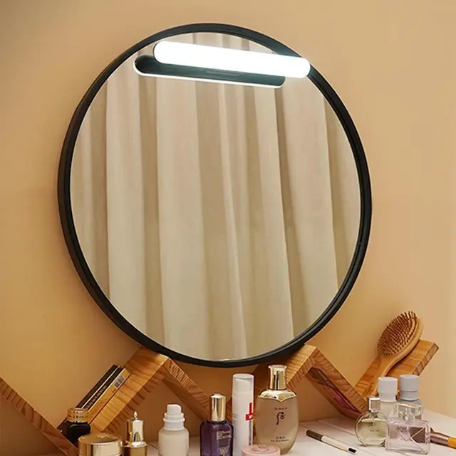 Lampe de Maquillage Portable sans Fil à LED pour Miroir de Salle de Bain - Éclairage Avant LED - Abat-Jour en Acrylique Rechargeable par USB - pour Coiffeuse de Salle de Bain (sans Miroir)