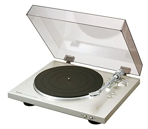 Denon DP-300F Tourne-Disque Automatique avec Pré-Amplificateur Phono RIAA, Entraînement par Courroie - Argent