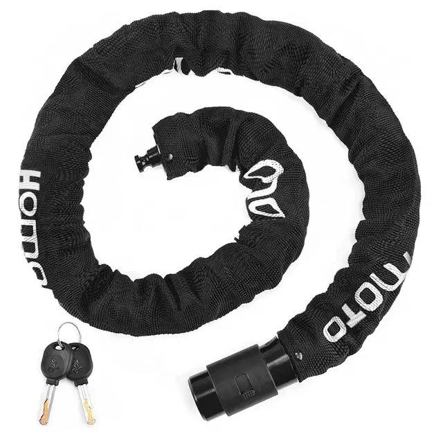 Antivol Velo, Niveau de Sécurité élevé 100CM Cadenas de Bicyclette avec clé, Antivol Moto Cadenas Velo Antivol Chaînes antivol pour Velo Electrique, Porte, Trotinette Electrique etc.