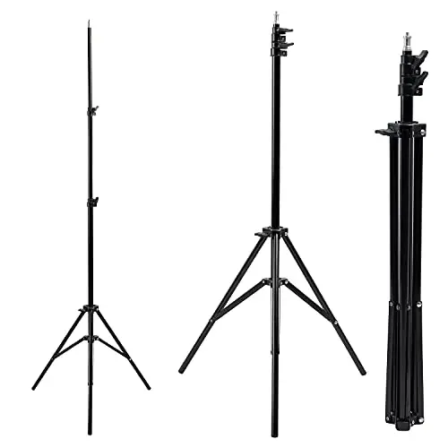 Maclean MC-163 Trépied de Lampe pour Anneau Lumineux de 12" | Hauteur réglable de 62 à 190 cm | Charge maximale 3 kg | Trépied Pliable | Stable pour Photo et vidéo