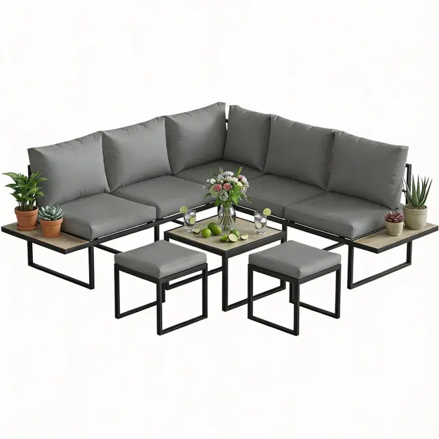 Outsunny Salon de Jardin modulable