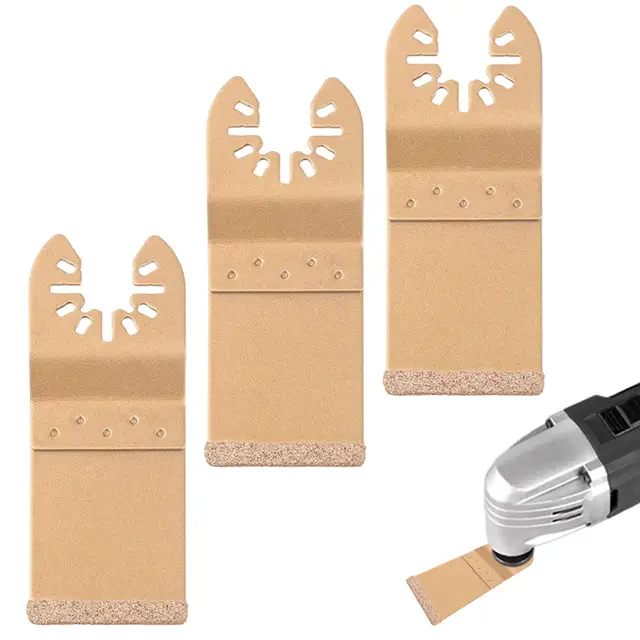 Lot de 3 Lame de Scie Diamantée Oscillante Universelle, 35 mm Lames en Carbure, Ajustement Lame Multi-Outils Coupe Dics pour Enlever les Carrelage et Mortier